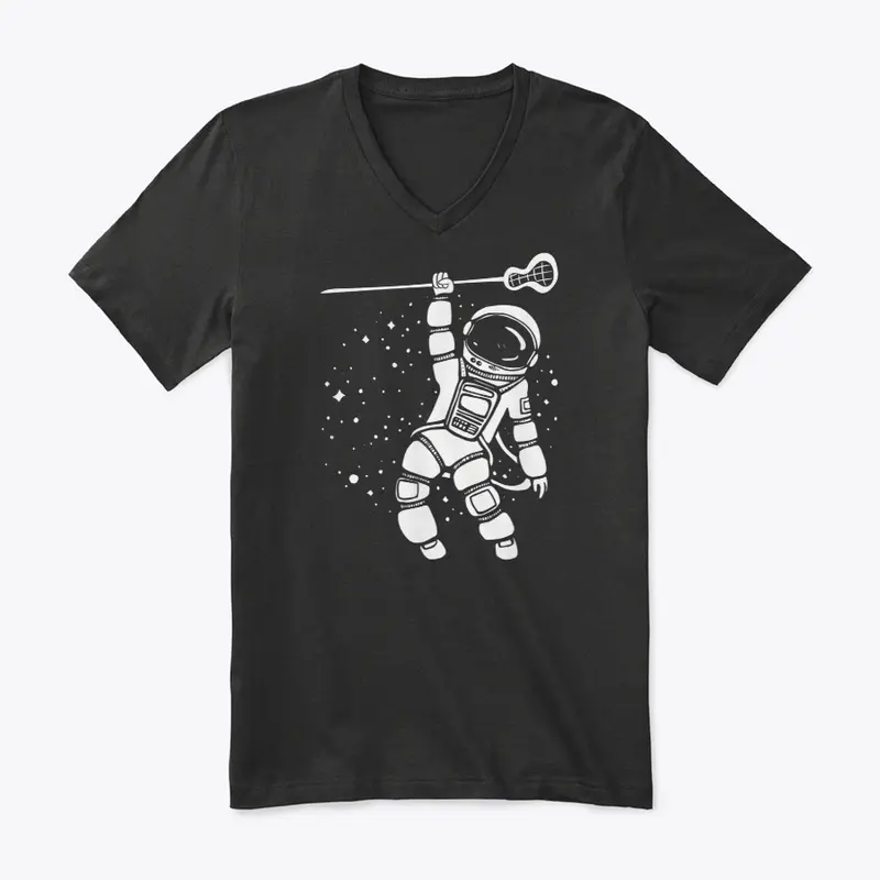 Cool Space Astronaut Lacrosse Player