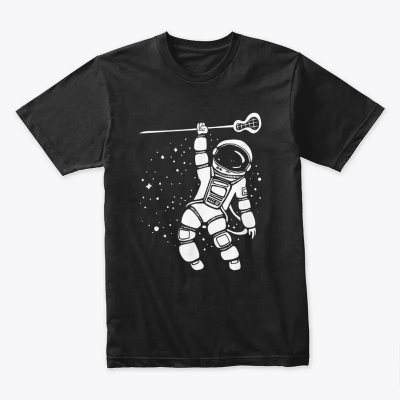 Cool Space Astronaut Lacrosse Player