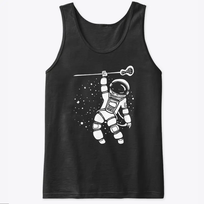 Cool Space Astronaut Lacrosse Player