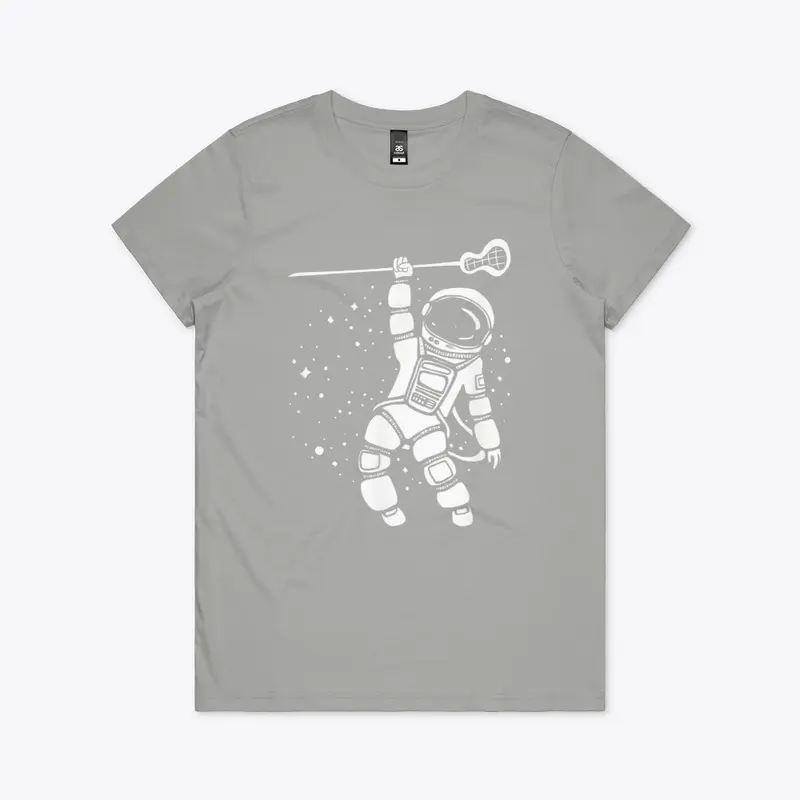 Cool Space Astronaut Lacrosse Player