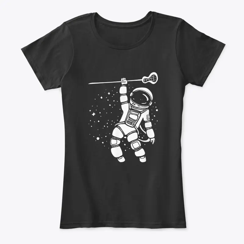 Cool Space Astronaut Lacrosse Player