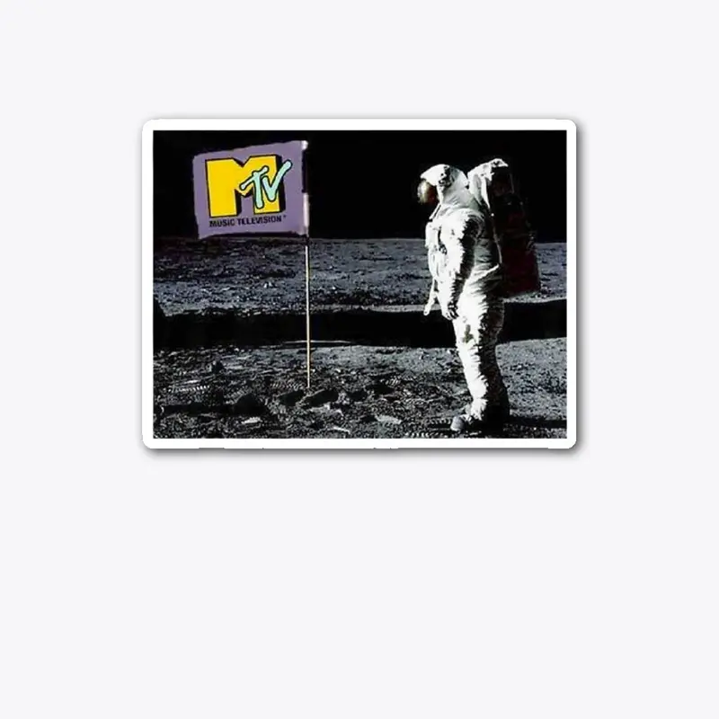 Music Flag On Moon 