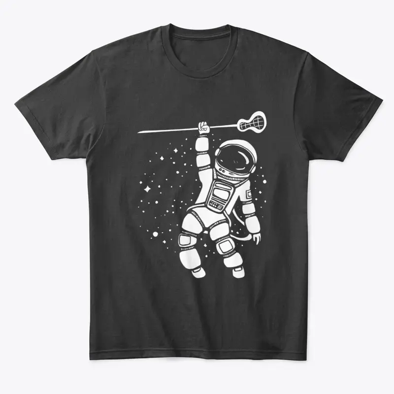 Cool Space Astronaut Lacrosse Player