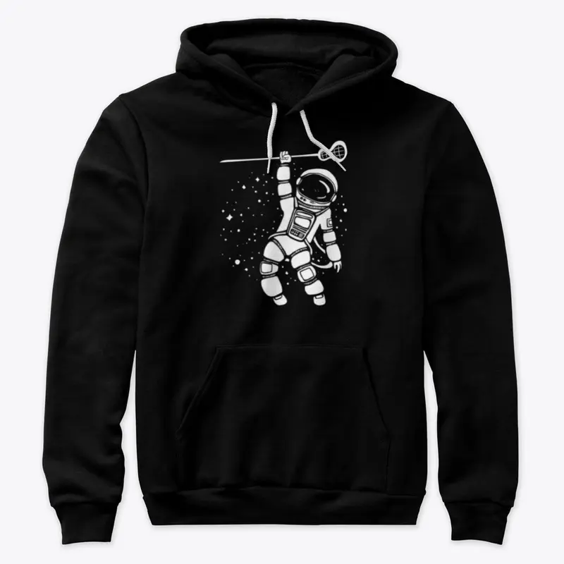 Cool Space Astronaut Lacrosse Player