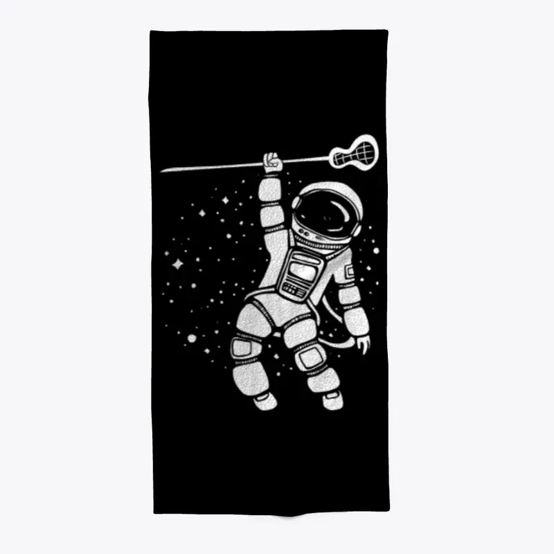 Cool Space Astronaut Lacrosse Player