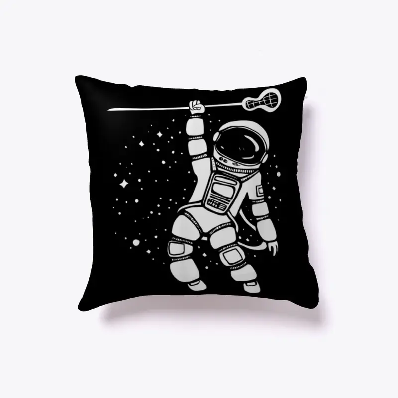 Cool Space Astronaut Lacrosse Player