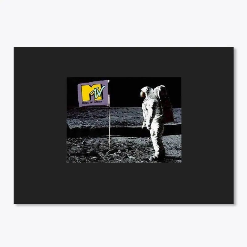 Music Flag On Moon 