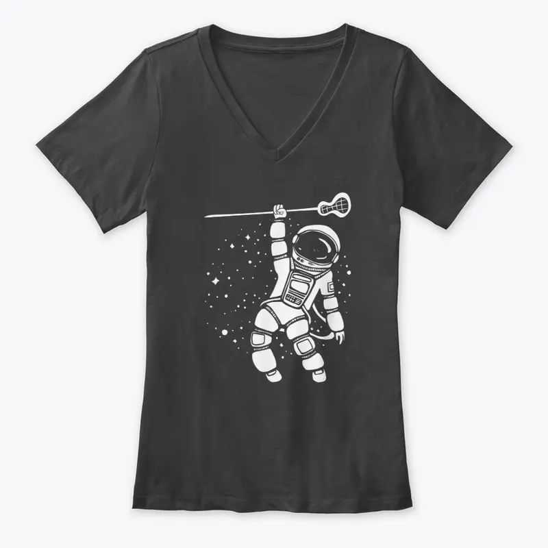 Cool Space Astronaut Lacrosse Player