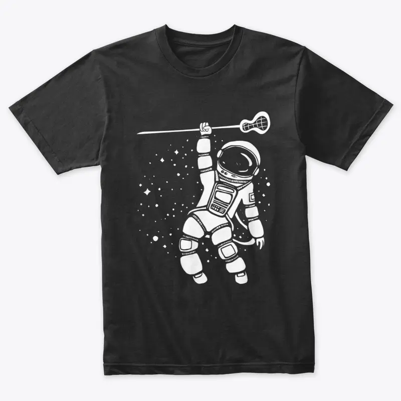 Cool Space Astronaut Lacrosse Player